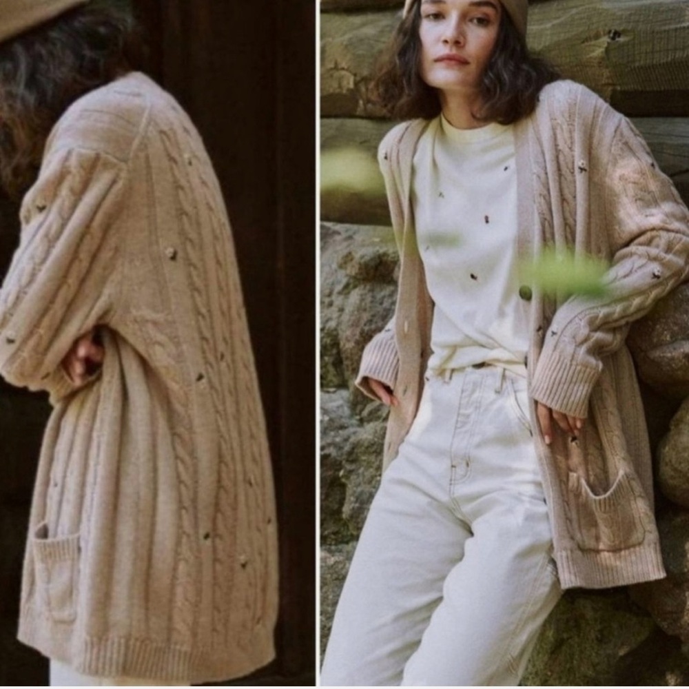 The Great Embroidered Knit Cardigan